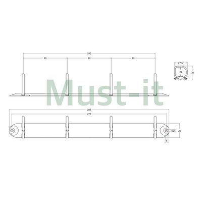 リングバインダー 4穴 D型【100個】