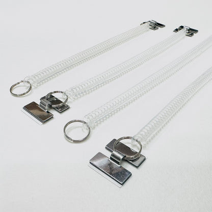 盗難防止コイル 透明（150mm・220mm）【H型金具付き｜100本】