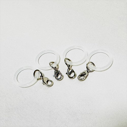 アンブレラマーカー シリコンリング クリア（丸カンカニカン付）【500個】