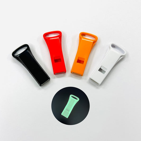 薄型ホイッスル（ホワイト・オレンジ・ブラック・レッド・蓄光）【キャップ付き｜100個】